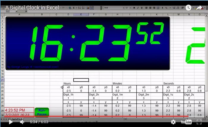 A Digital Clock Model – video preview