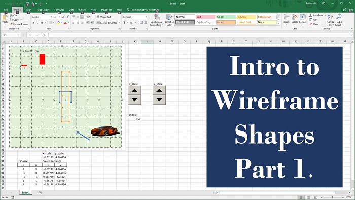 How to Create Wire Frame Shapes for Excel Animation – Video Tutorial – Part 1