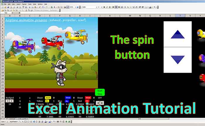 The ActiveX Spin Button tutorial  – VBA tricks for Excel Animation